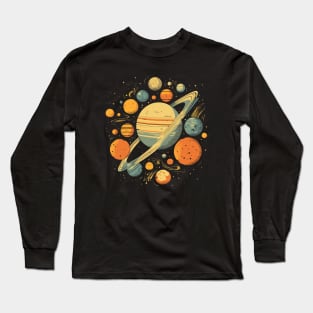 Planets Colour | Colorful planets Long Sleeve T-Shirt